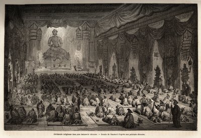 1859年から1862年にかけて、駐中国フランス公使M.de Bourboulonの上海からモスクワへの旅を説明するために、Vaumort（?エドゥアール・シャルトン編集の「世界旅行」に掲載された版画 作： Edouard Vaumort