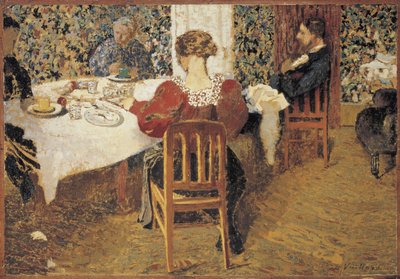 テーブルでLe Dejeuner、1892 作： Edouard Vuillard
