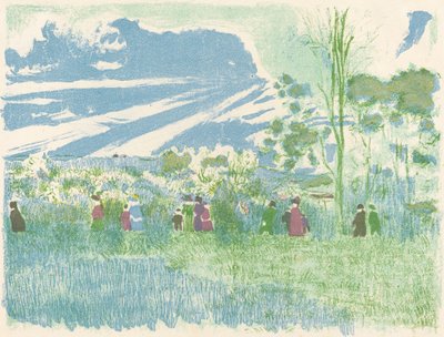 Across Country A travers champs、1897 年 1898 年、1899 年発行。 作： Edouard Vuillard