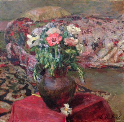 アネモネ（油彩・キャンバス） 作： Edouard Vuillard