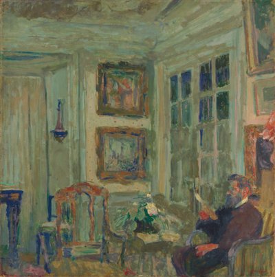 アーサー・フォンテーヌ・リーディング。アーサーフォンテーヌ読書、1904 作： Edouard Vuillard