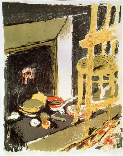 囲炉裏で、1899年。 作： Edouard Vuillard