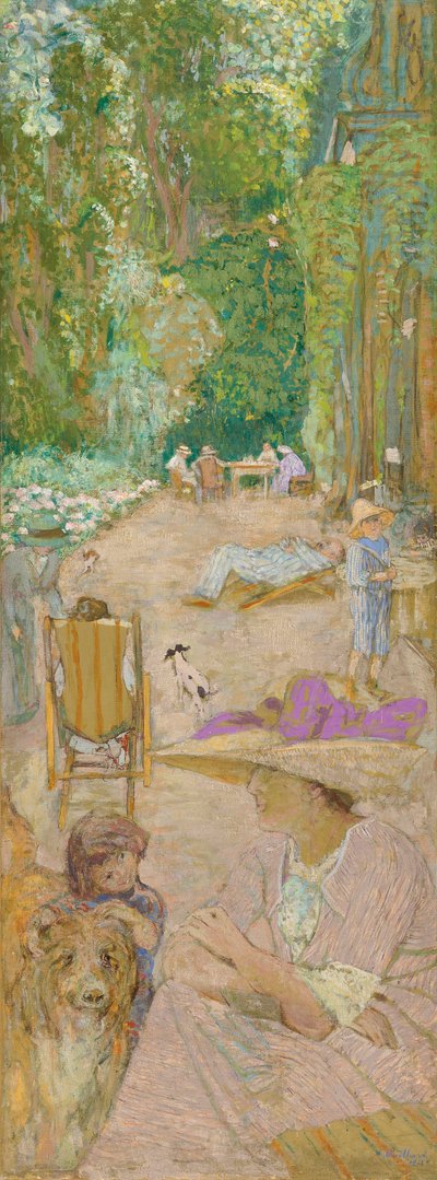 1911年クリクブフのパビリオンで。 作： Edouard Vuillard