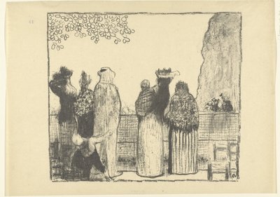 パリのチュイルリー庭園の訪問者 レ チュイルリー クロッキー レプルーヴ（シリーズタイトル） 作： Edouard Vuillard