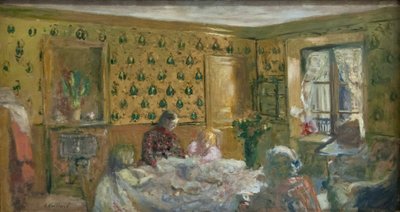 作業台のそばで 作： Edouard Vuillard