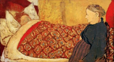 子守唄：ベッドでマリー・ルーセル 作： Edouard Vuillard