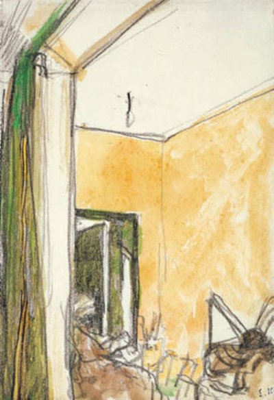 黄色のリビングルーム 作： Edouard Vuillard