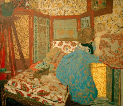 子供を持つ青い女性 作： Edouard Vuillard