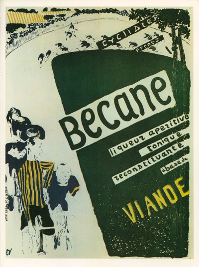 エドゥアールヴュイヤール：ベカーヌ-食欲増進強壮リキュール...（リトグラフ） 作： Edouard Vuillard