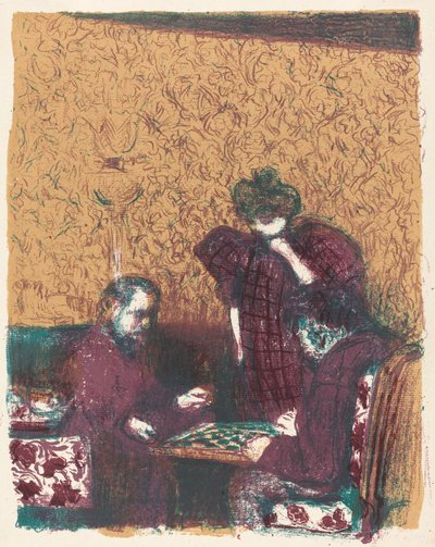 Game of Checkers La partie de dames、1897 年 1898 年、1899 年発行。 作： Edouard Vuillard