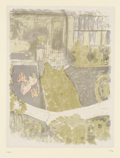 スタジオ前の庭 作： Edouard Vuillard