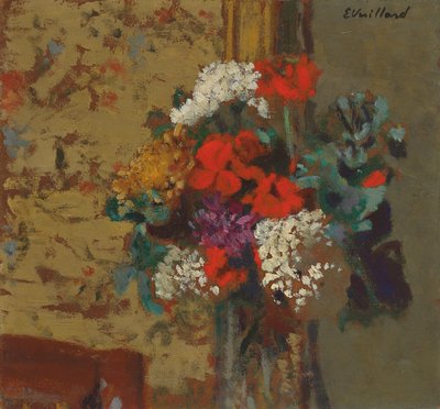 ゼラニウムとゲルダーローズ;ゼラニウムと雪玉、1910年頃 作： Edouard Vuillard