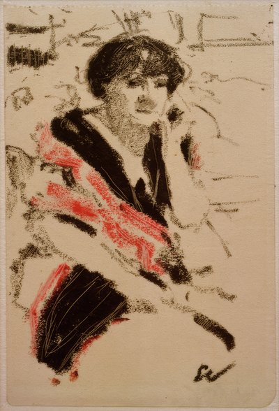 座っている女性の半身像 作： Edouard Vuillard