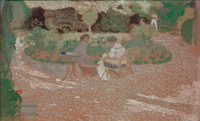 庭で 作： Edouard Vuillard