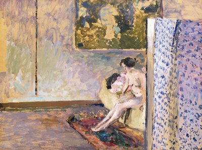 In Bonnard "s Studio at 60 Rue de Douai：Nude by a Screen; In Atelier de Bonnard、60 Rue de Douai：Nu au Paravent、 作： Edouard Vuillard