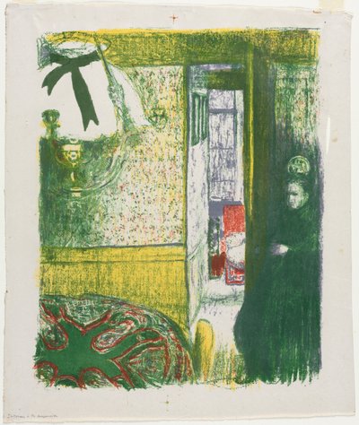 ハンギングランプのあるインテリア 作： Edouard Vuillard