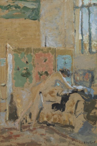 スクリーン付きのインテリア、1909-10 作： Edouard Vuillard