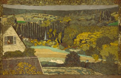 風景森を見下ろす窓 作： Edouard Vuillard
