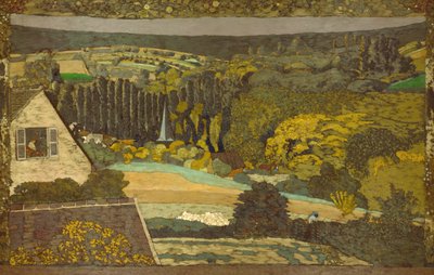 風景：森を見下ろす窓、1899年。 作： Edouard Vuillard