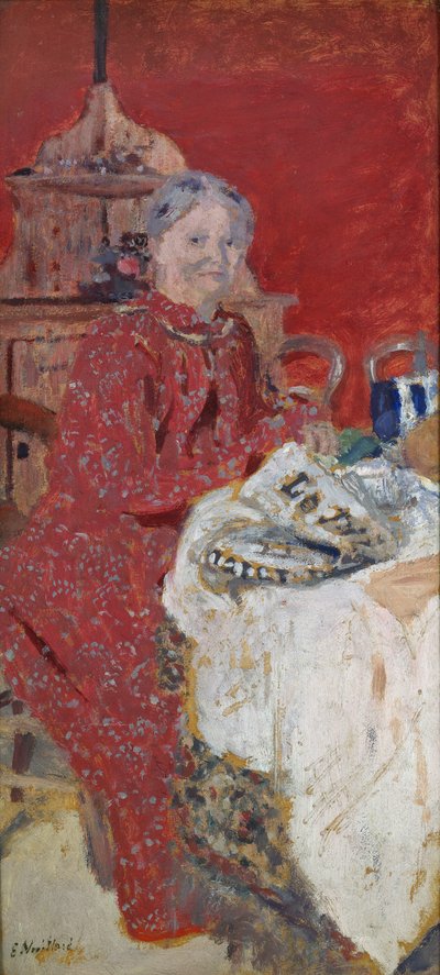 昼食会、1890年代 作： Edouard Vuillard