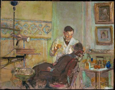 アネット・ルーセルを治療するジョルジュ・ヴィアウ医師（油彩・キャンバス） 作： Edouard Vuillard