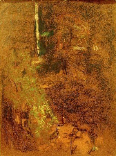 朝の霧の中の正方形のヴェンティミリア 作： Edouard Vuillard