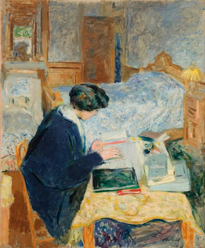 Lucy Hessel Reading - Vuillard, Edouard (1868-1940) - 1913 - 油彩・キャンバス - 100,2x82,9 - ユダヤ博物館、ニューヨーク 作： Edouard Vuillard