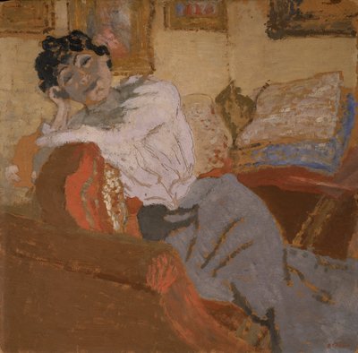 ソファーのヘッセル夫人 作： Edouard Vuillard