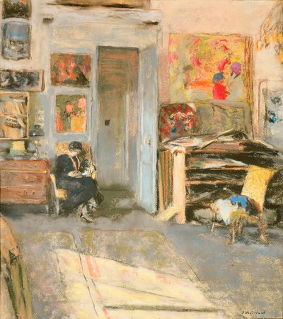 マウイジョセヘッセル、ヴィラードのスタジオ、1915年 作： Edouard Vuillard