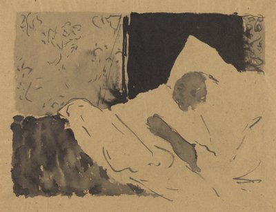 マダム V. スリーピング、c。 1892年。 作： Edouard Vuillard