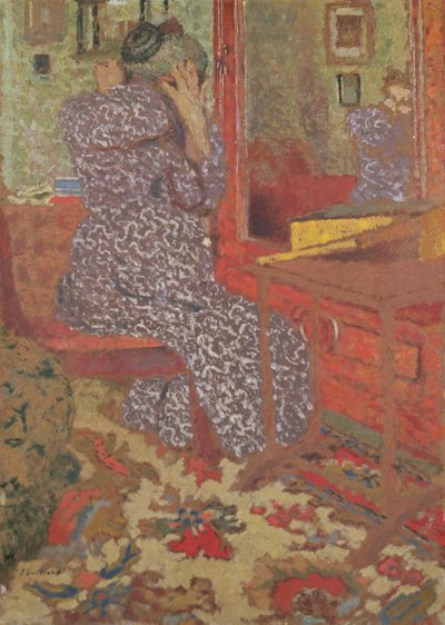 ウィラード夫人、髪を整える、1900（盤） 作： Edouard Vuillard