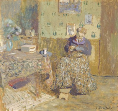 マダムヴィラードミシン、1920 作： Edouard Vuillard