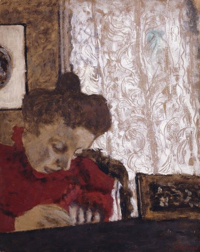 マリー・ヴィラードの執筆。マリー・ヴィラードの執筆、1895年頃 作： Edouard Vuillard