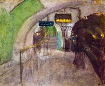 メトロステーション 地下のドックの眺め 20世紀（絵画 作： Edouard Vuillard
