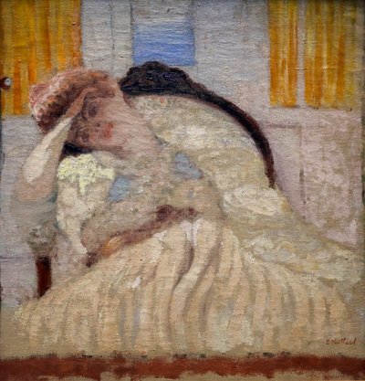 肘掛け椅子に座るミシア 作： Edouard Vuillard