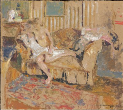 ストライプサロンのヌード、c。 1905年。 作： Edouard Vuillard
