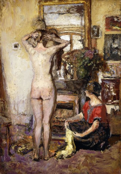 インテリアのヌード;インテリアに裸、1923 作： Edouard Vuillard