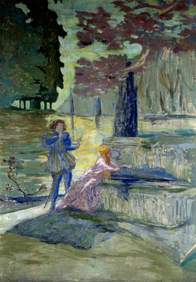 ペレアスとメリザンド クロード・ドビュッシー（1862-1918）の同名のオペラのための挿絵です。エドゥアール・ヴュイヤール（1868-1940）の絵画 20世紀のパリ、シャンゼリゼ通りの喜劇 作： Edouard Vuillard