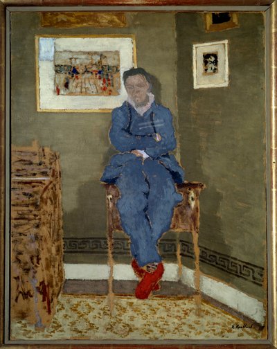 画家フェリックス・ヴァロットン（1865-1925）の肖像 作： Edouard Vuillard