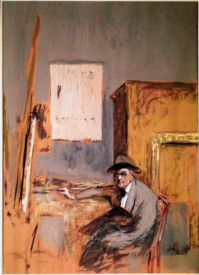 画家ジャン・ルイ・フォランのアトリエでの肖像 作： Edouard Vuillard