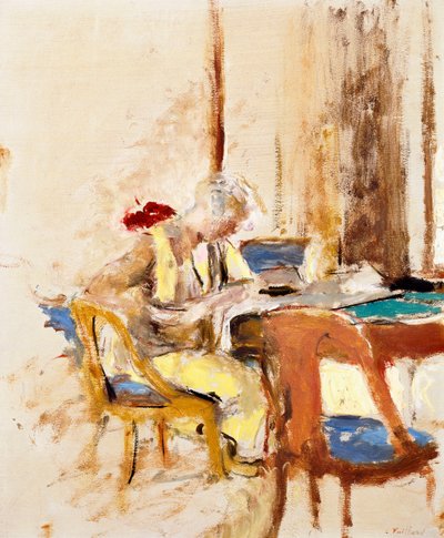 小さなサロンで読書 作： Edouard Vuillard
