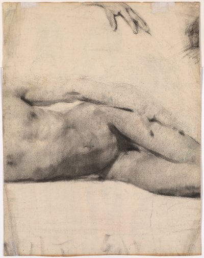 リクライニング男性ヌード (裏面) 作： Edouard Vuillard