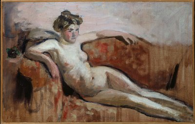 リクライニングヌード、1919〜20年頃 作： Edouard Vuillard