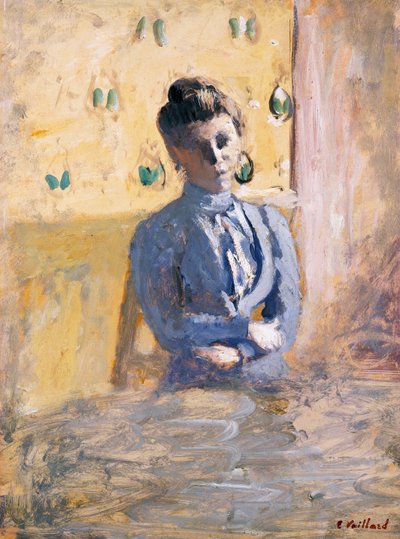 青い服を着た女性、1899年頃 作： Edouard Vuillard