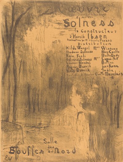 ソルネス・ザ・ビルダー、1894年 作： Edouard Vuillard