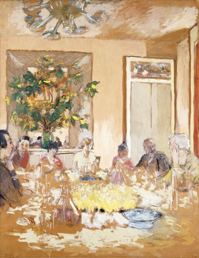 クレイズシャトーのダイニングルーム、1938 作： Edouard Vuillard