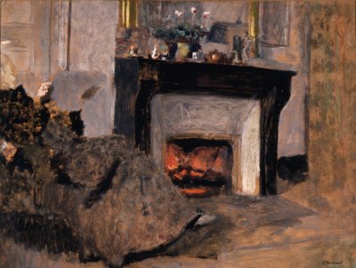 暖炉 作： Edouard Vuillard