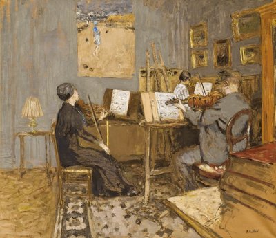 モーニングコンサート、ヴェンティミリア広場。朝のコンサート、ヴェンティミリア、1937-1938 作： Edouard Vuillard