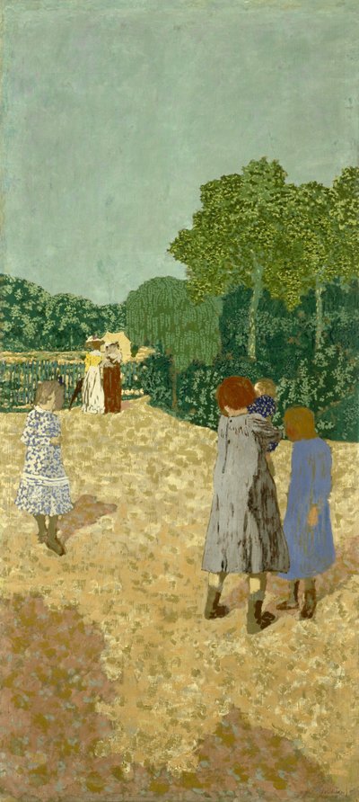 プロムナード、1894（キャンバス上のジステンパー） 作： Edouard Vuillard