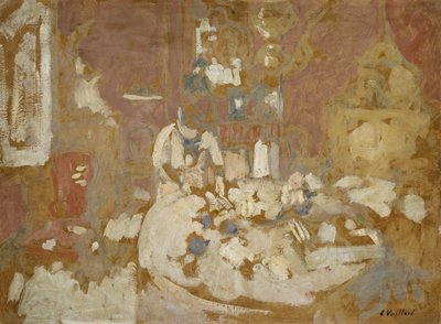 テーブル（油彩、厚紙） 作： Edouard Vuillard